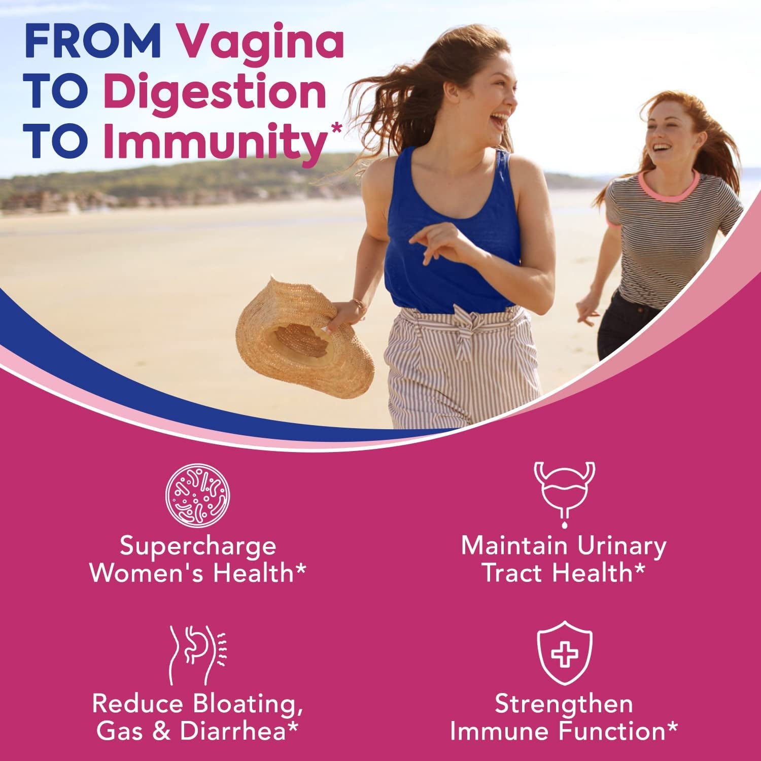 "Ultimate Women's Probiotic: 120 Billion CFU, 34 Strains, Prebiotics, Digestive Enzymes, Cranberry-4-In-1 Feminine Probiotic, Digestive & Vaginal Support, 30Ct - 30 Capsules"