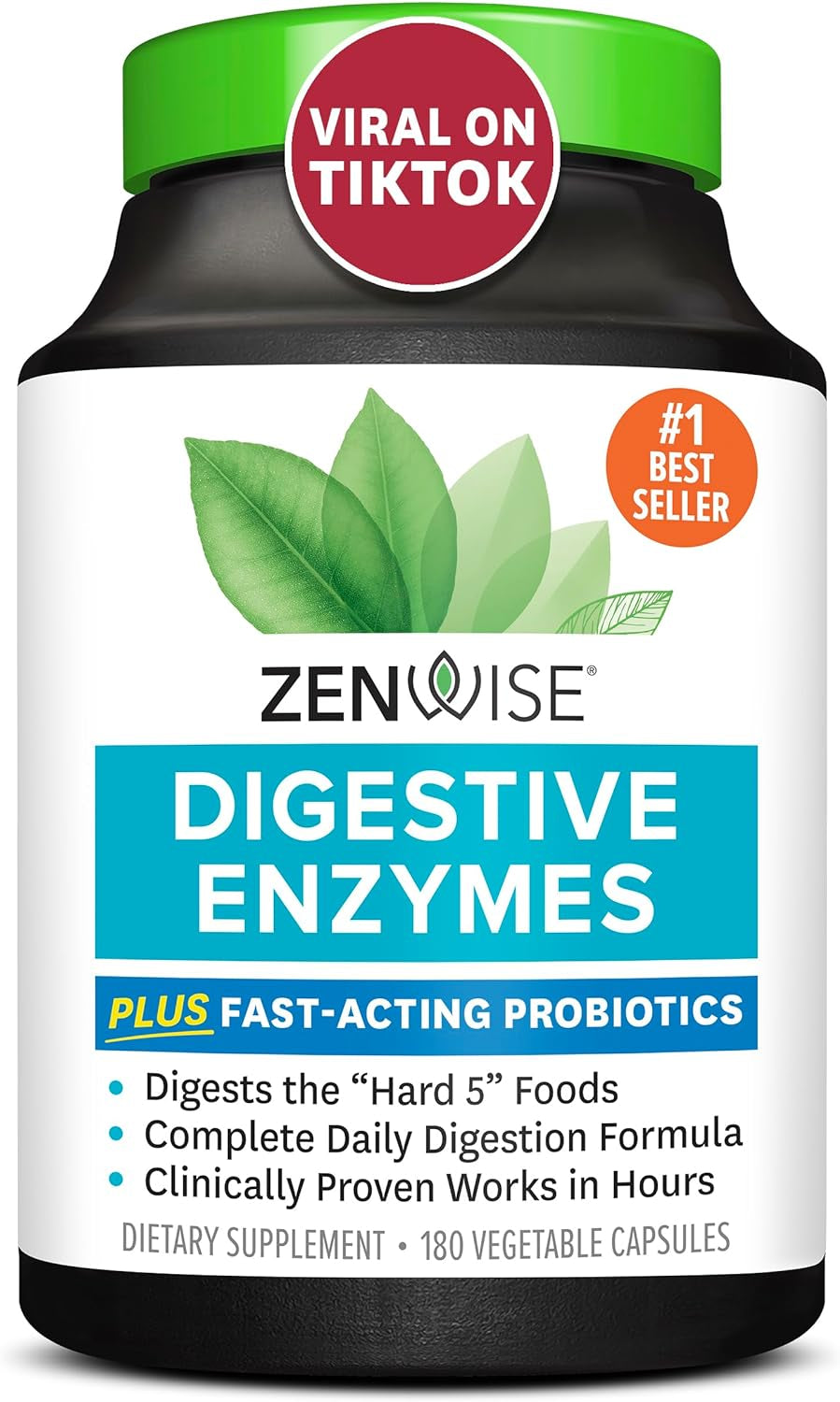 "Digestive Harmony: Probiotic Enzyme Blend for Gut Health - 180 Capsules"