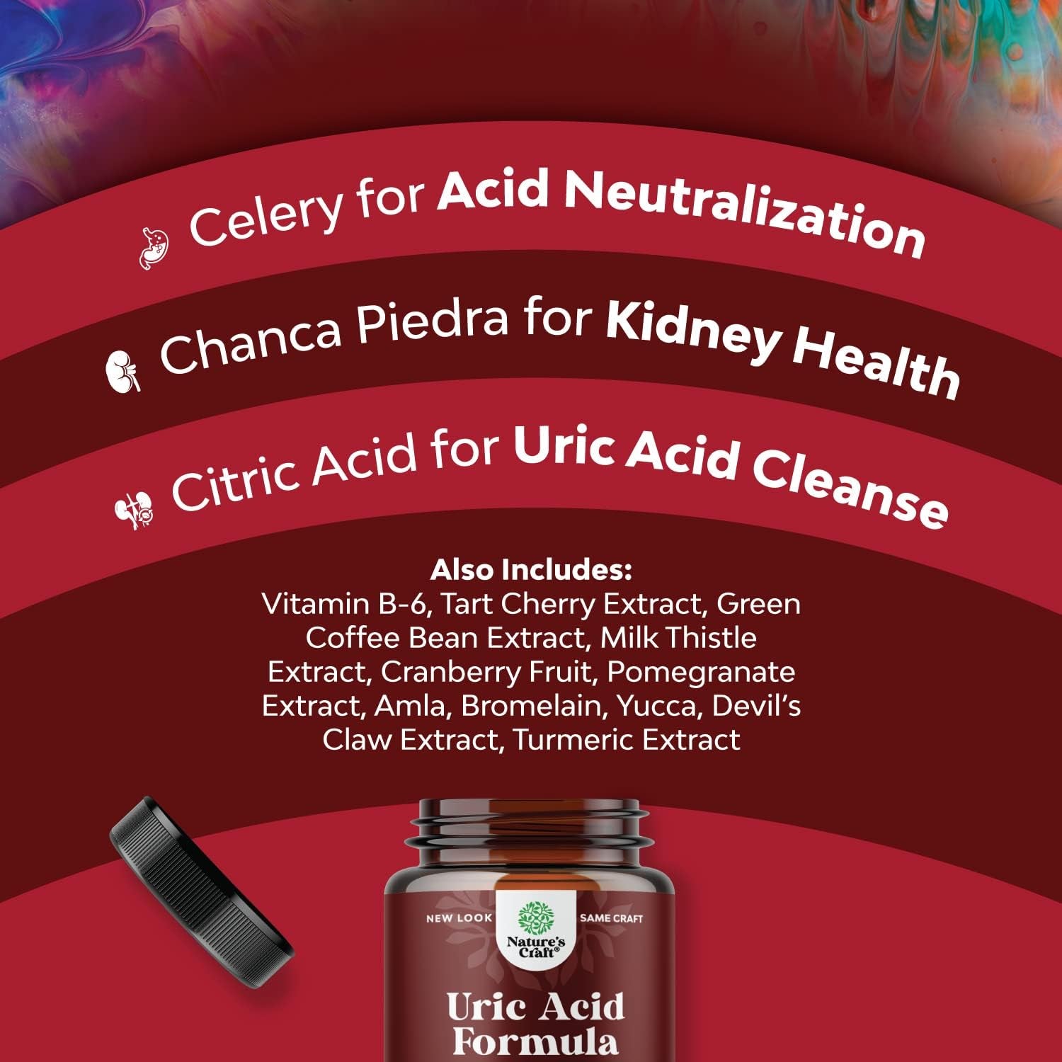 Herbal Uric Acid Cleanse and Detox - Essential Daily Kidney Cleanse and Uric Acid Support for Adults – Joint Support Supplement and Detox Cleanse with Tart Cherry Extract Capsules for Men and Women