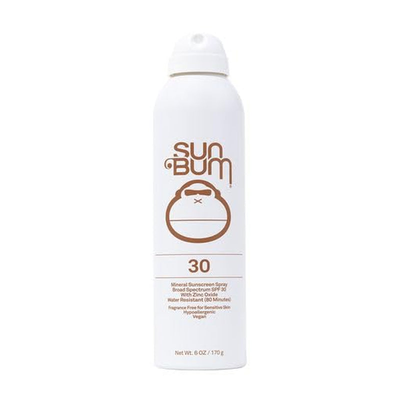 Sun Bum Mineral SPF 30 Sunscreen Spray | Vegan and Hawaii 104 Reef Act Compliant (Octinoxate & Oxybenzone Free) Broad Spectrum Natural Sunscreen with UVA/UVB Protection | 6 Oz